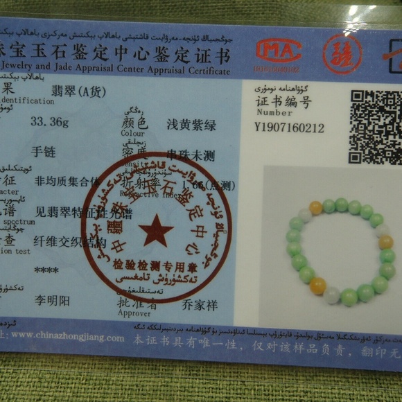 Certified 3 Colours Natural Grade A Jade Jadeite 10mm Beads Stretchy Bracelet - Picture 6 of 7